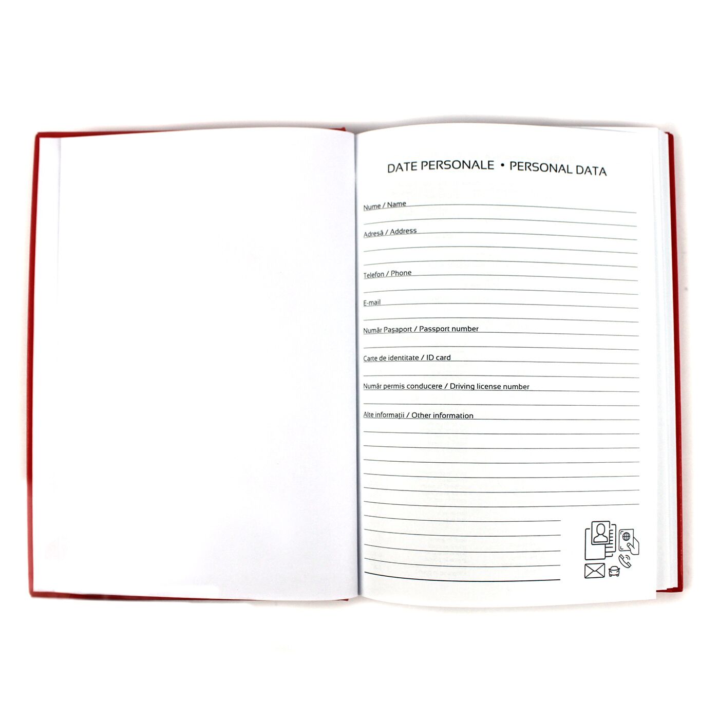 Agenda nedatata A5, bleumarin - imagine 3