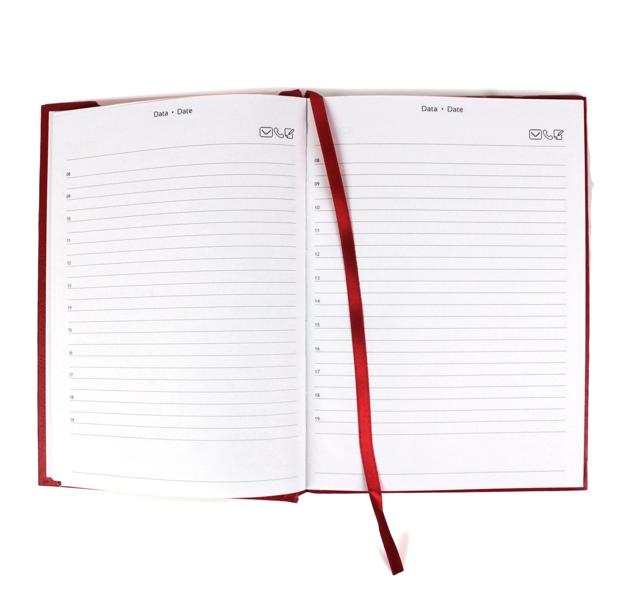 Agenda nedatata A5, rosu - imagine 2