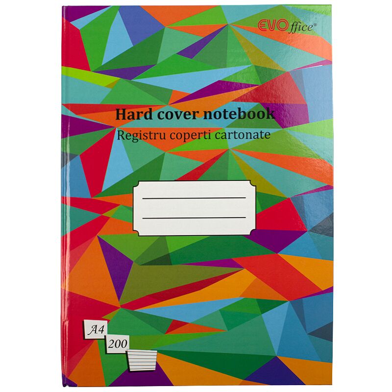 Registru A4 coperti cartonate color, 200 file - dictando EVOffice