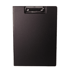 Clipboard dublu A4, plastifiat PP, Optima - negru