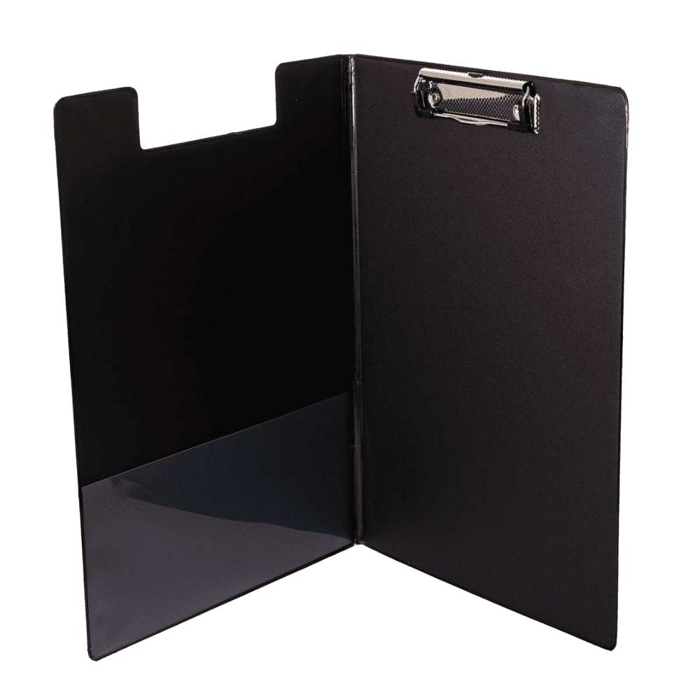 Clipboard dublu A4, plastifiat PP, Optima - negru - imagine 2
